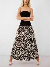 Laden Sie das Bild in den Galerie-Viewer, Fashionable Strapless Floral Print Maxi Dress