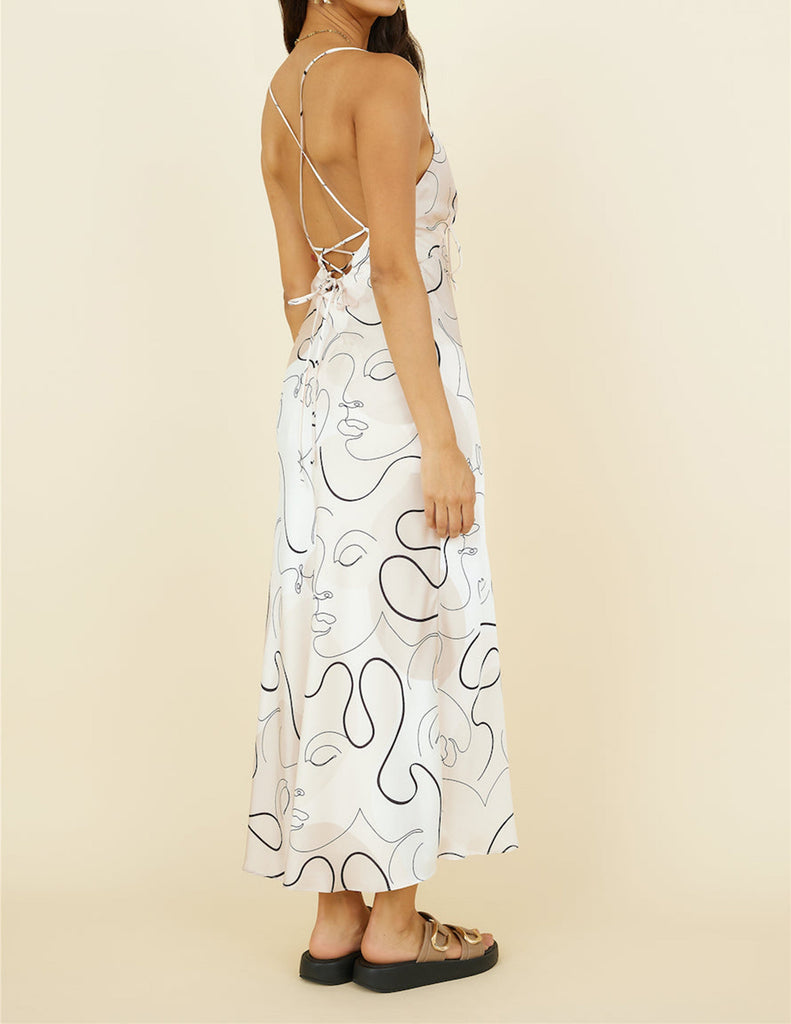 Under Control Maxi Dress Beige