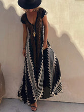 Indlæs billede til gallerivisning Shannon Bohemian Aztec Print Maxi Dress