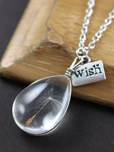 Laden Sie das Bild in den Galerie-Viewer, Reversible Crystal Pendant Dandelion Time Stone Necklace