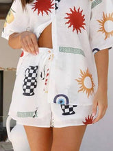 Laden Sie das Bild in den Galerie-Viewer, Printed Casual Elasticated Shorts