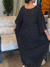 Load image into Gallery viewer, Elegant Black Hollow Pattern Dress