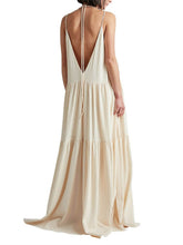 Load image into Gallery viewer, Elegant Resort Deep V-Neckline Strappy Maxi Dress