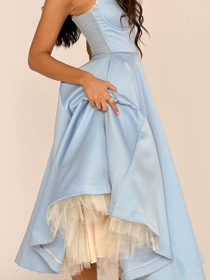 ROBE MIDI EN TULLE BLEU CENDRILLON 