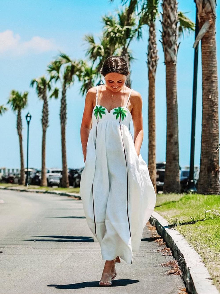 PALM OASIS SLIP DRESS