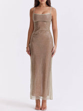 Carica l&#39;immagine nel visualizzatore di Gallery, Cafe Au Lait Beaded Maxi Dress