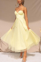 Load image into Gallery viewer, Modern-day Princess Chiffon Suspenders Party Maxi Dress