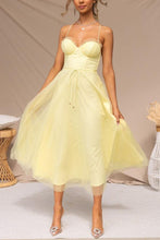Load image into Gallery viewer, Modern-day Princess Chiffon Suspenders Party Maxi Dress
