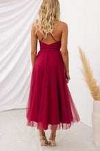 Load image into Gallery viewer, Modern-day Princess Chiffon Suspenders Party Maxi Dress