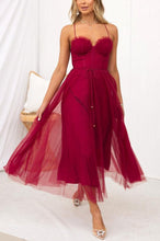 Load image into Gallery viewer, Modern-day Princess Chiffon Suspenders Party Maxi Dress