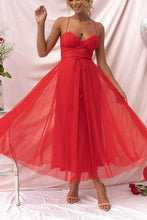 Load image into Gallery viewer, Modern-day Princess Chiffon Suspenders Party Maxi Dress