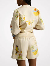 Laden Sie das Bild in den Galerie-Viewer, Unique Holiday Folk Floral Print Loose Shorts Two-Piece Set