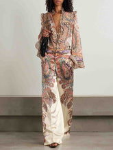 Load image into Gallery viewer, Exquisite Vintage Paisley Print Wide-leg Pants