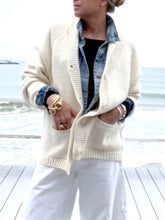 Load image into Gallery viewer, Fun Blue Lobster Cardigan Sweater Jacket