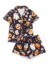 Load image into Gallery viewer, Halloween Pumpkin Ghost Print Pajama Set