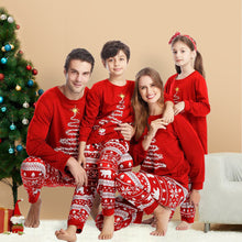 Load image into Gallery viewer, Red Christmas Tree Print Fmalily Matching Pajamas Sets