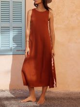 Laden Sie das Bild in den Galerie-Viewer, Side Wave Stripes Embellished Side Slit Loose Dress