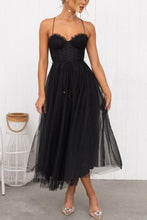 Load image into Gallery viewer, Modern-day Princess Chiffon Suspenders Party Maxi Dress
