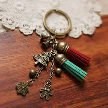 Load image into Gallery viewer, Retro Cute Christmas Atmosphere Keychain