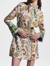 Load image into Gallery viewer, Exquisite And Fashionable Printed Trumpet Sleeve Mini Dress