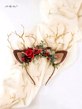 Load image into Gallery viewer, Reindeer Antler Christmas Reindeer Headband