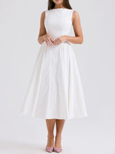 Laden Sie das Bild in den Galerie-Viewer, White Twill Midi Sundress