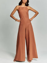 Load image into Gallery viewer, Brown Halter Jumpsuit Radiante
