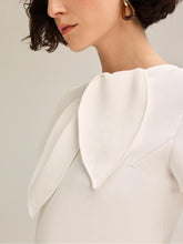 Load image into Gallery viewer, Crepe Knit Cravat Top &amp; Pleated Suiting Maxi Skirt