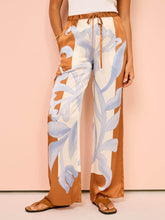 Load image into Gallery viewer, Exquisite Contrast Tie-Dye Floral Loose Wide-Leg Trousers