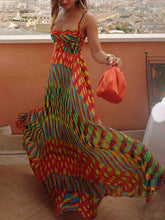 Carica l&#39;immagine nel visualizzatore di Gallery, Elegant Personalized Painted Print A-Line Maxi Dress