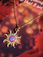 Carica l&#39;immagine nel visualizzatore di Gallery, Retro Dopamine Sun Necklace Opal Pendant Opal Necklace Earrings