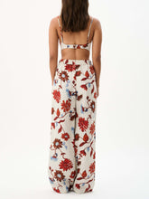 Load image into Gallery viewer, Exquisite Floral Print Lace-Up Wide-Leg Pants