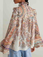 Load image into Gallery viewer, Exquisite Vintage Paisley Print Ruffled Shirt