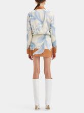 Load image into Gallery viewer, Contrast Color Tie-Dye Irregular Knotted Fashionable Shirt Short Dress