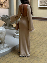 Load image into Gallery viewer, Elegant Solid Backless Maxi Dress