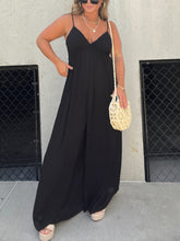 Load image into Gallery viewer, V-Neck Effortless Wide Leg Jumpsuit