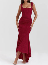 Lataa kuva Galleria-katseluun, Red bell floral maxi dress