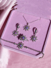 Carica l&#39;immagine nel visualizzatore di Gallery, Retro Dopamine Sun Necklace Opal Pendant Opal Necklace Earrings