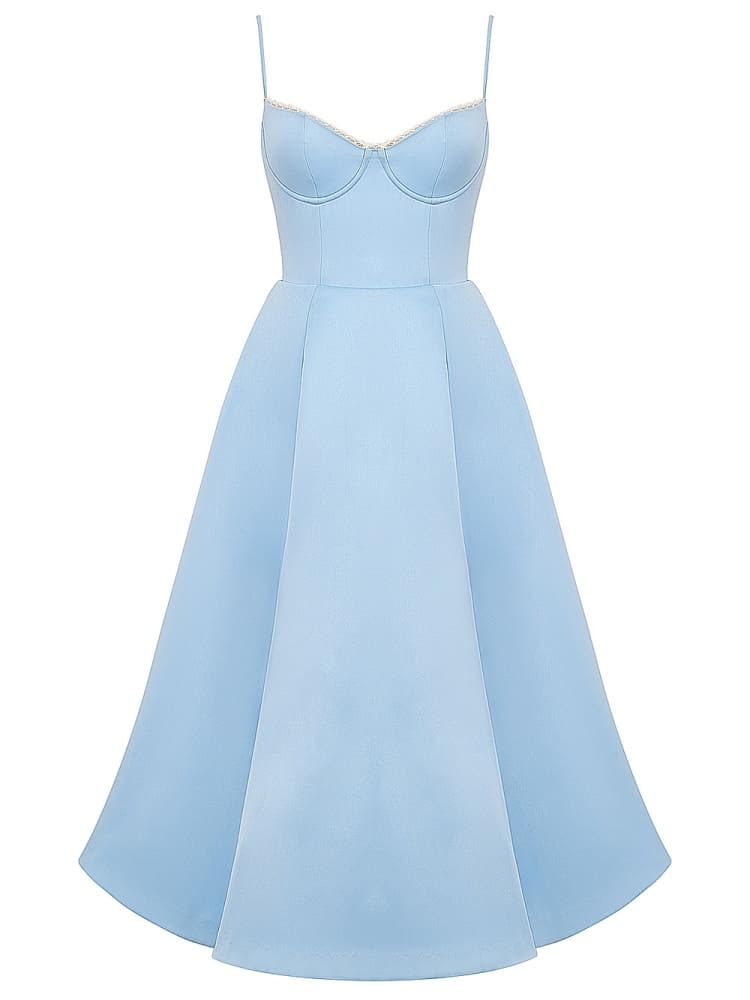 ROBE MIDI EN TULLE BLEU CENDRILLON 