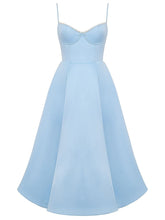 Charger l&#39;image dans la galerie, ROBE MIDI EN TULLE BLEU CENDRILLON 