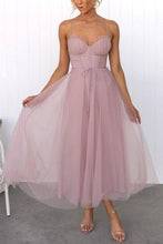 Load image into Gallery viewer, Modern-day Princess Chiffon Suspenders Party Maxi Dress