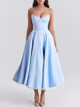 Carregar imagem no visualizador da galeria, CINDERELLA BLUE TULLE MIDI DRESS