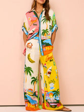 Laden Sie das Bild in den Galerie-Viewer, Sunny Beach Summer Style Printed Two Piece Set - Top