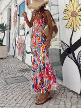 Carregar imagem no visualizador da galeria, Unique Beach Vacation Printed Halter Hem Dresses