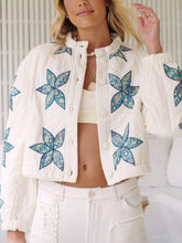 Görseli Galeri görüntüleyiciye yükleyin, Long Sleeve Button Embroidered Cropped Jacket