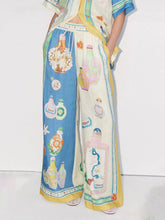 Load image into Gallery viewer, Exquisite Vintage Court Painted Print Wide Leg Pants