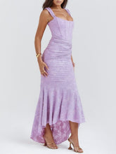 Lataa kuva Galleria-katseluun, Purple bell floral maxi dress