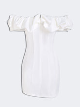 Load image into Gallery viewer, Satin Ruffled Strapless Mini Dress