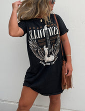 Load image into Gallery viewer, Black Nashville Graphic Tee Dress