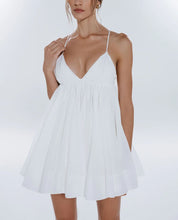 Load image into Gallery viewer, Suspender Backless Dress Puffy Mini Dress